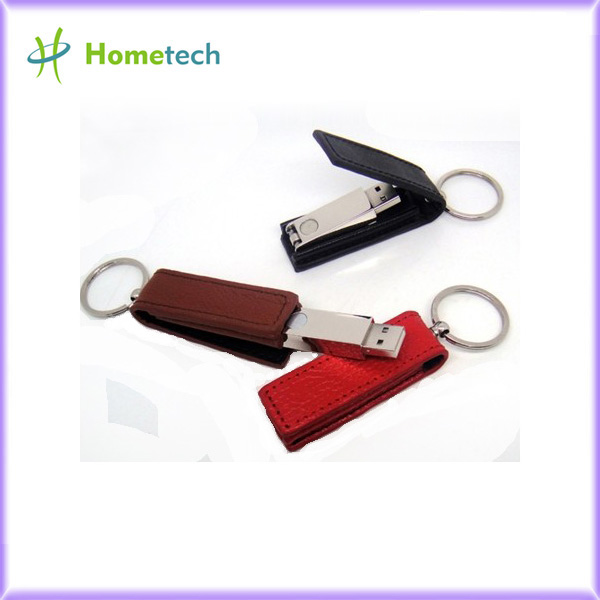 Red / Blue / Brown Leather 3.0 USB Flash Disk Business USB