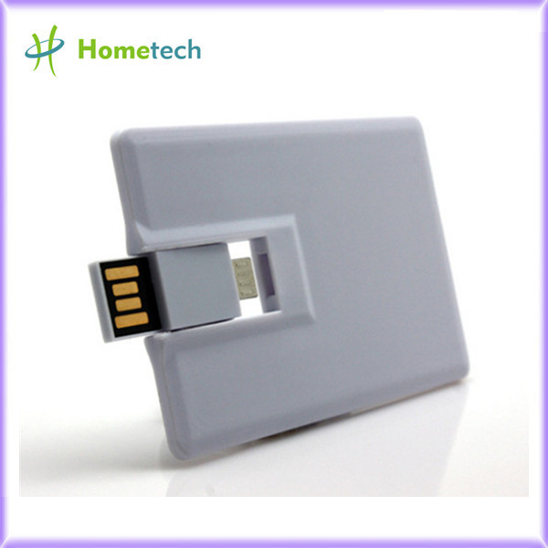 White Plastic Credit Card OTG USB Flash Drive