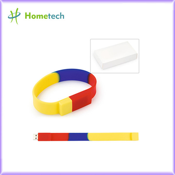 Premiums OEM Rainbow color Wristband USB Flash Drive